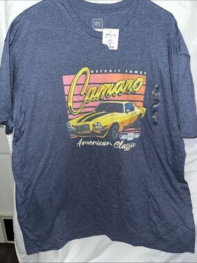 Kohl's Navy Blue Camaro Graphic Tee with Yellow Car